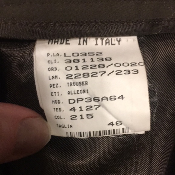 Italian Designer ALLEGRI Brown Straight Leg Trousers Size 10 - Picture 4 of 10